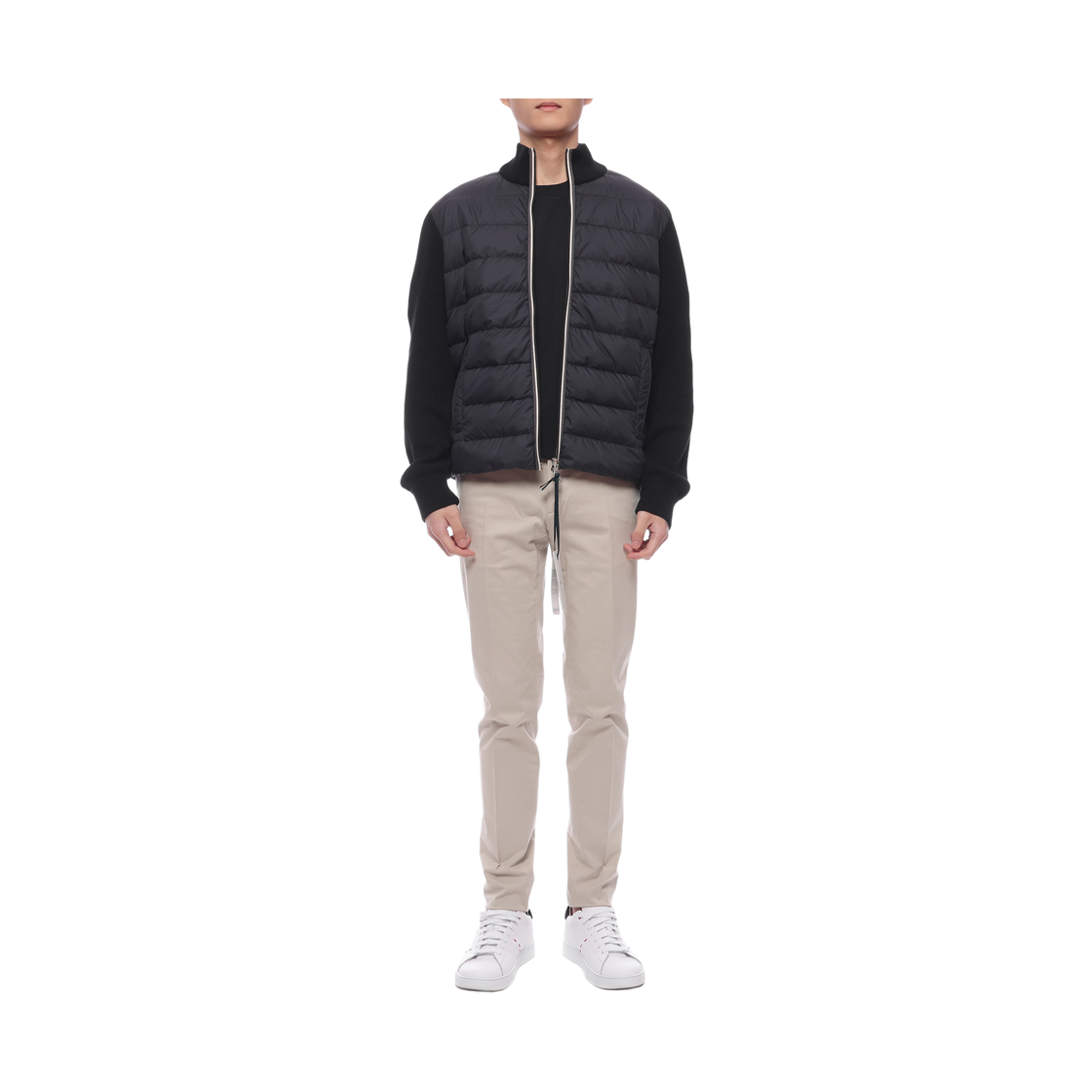 [15% 쿠폰] 몽클레르 패딩 울 집업 가디건 블랙 - 25SS([15% 쿠폰] Moncler Padded Wool Zip-Up Cardigan Black - 25SS) - 3