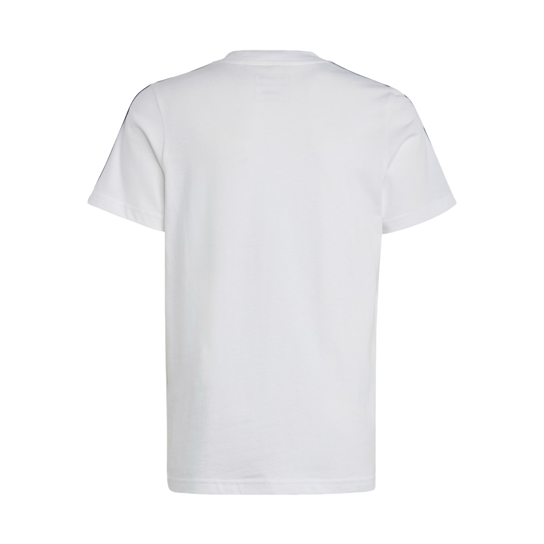 (키즈) 아디다스 에센셜 삼선 코튼 티셔츠 화이트 블랙 - KR 사이즈((Kids) Adidas Essentials 3-Stripes Cotton T-Shirt White Black - KR Sizing) - 2