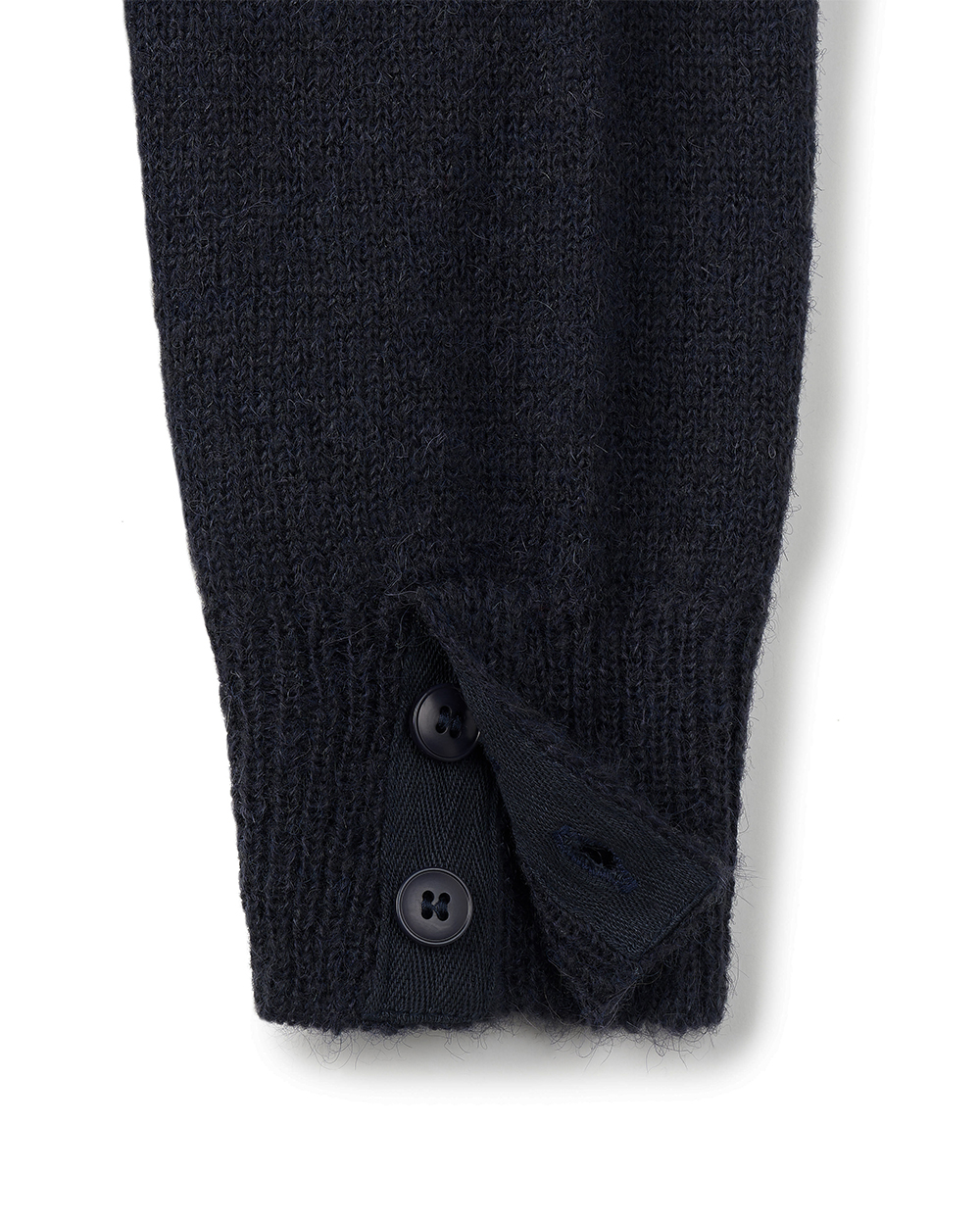 선데이세레머니 투웨이 브이넥 스카프 니트 가디건 - 네이비(Sunday Ceremony 2-Way V-Neck Scarf Knit Cardigan - Navy) - 4