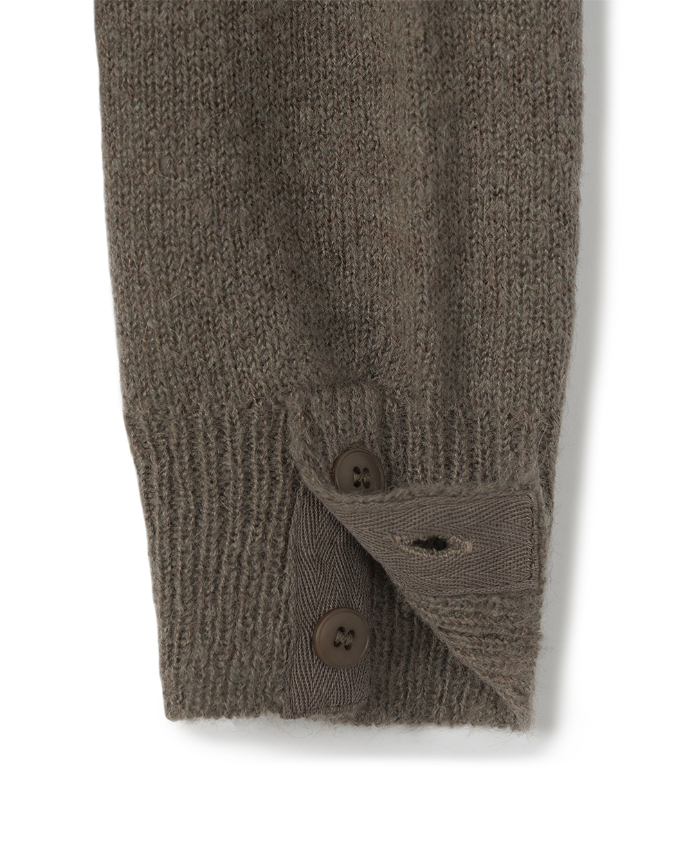 선데이세레머니 투웨이 브이넥 스카프 니트 가디건 - 오트밀(Sunday Ceremony 2-Way V-Neck Scarf Knit Cardigan - Oatmeal) - 4