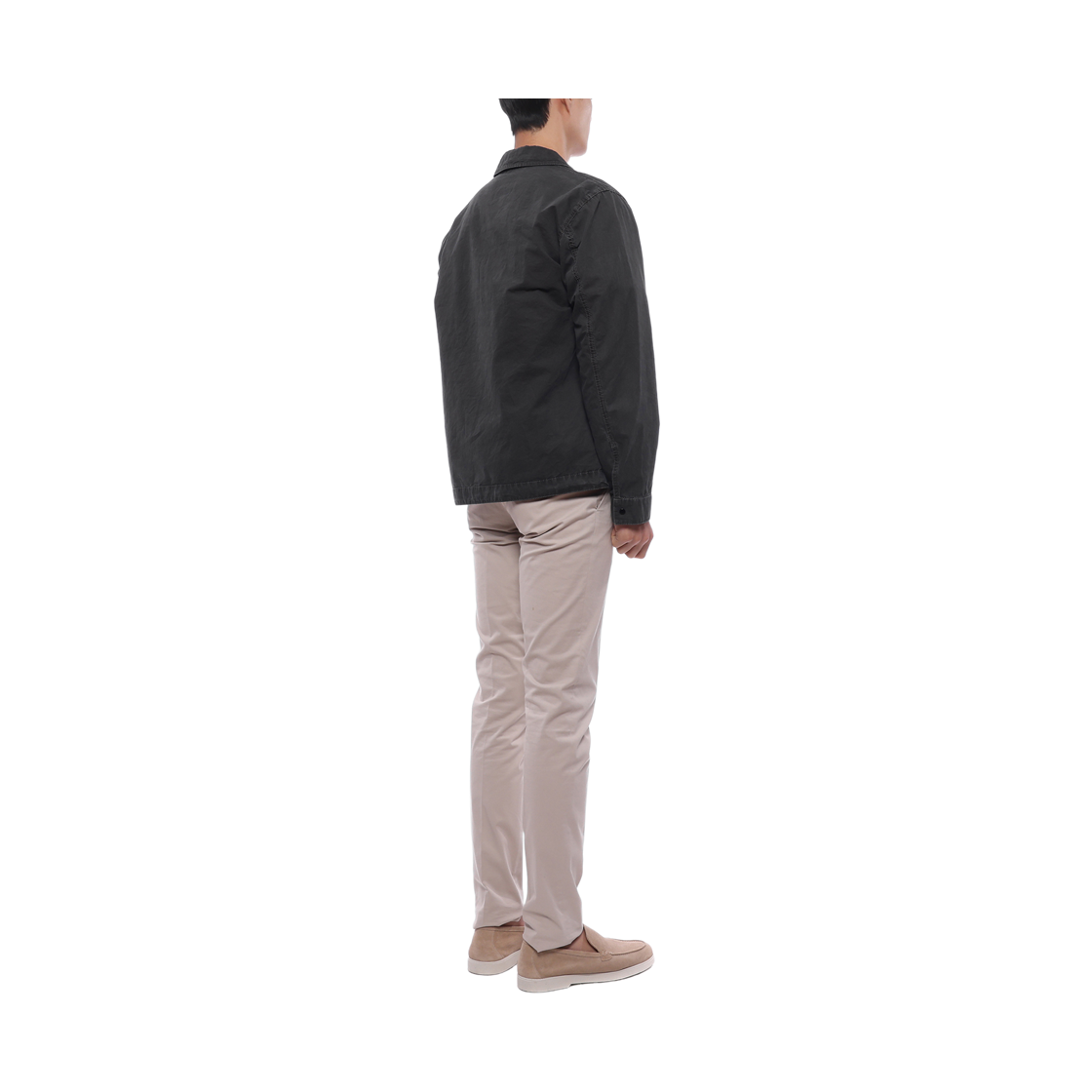 [15% 쿠폰] 스톤 아일랜드 1200008 브러쉬드 오가닉 코튼 캔버스 올드 이펙트 레귤러핏 집업 오버셔츠 포켓 차콜 그레이 - 26SS([15% 쿠폰] Stone Island 1200008 Brushed Organic Cotton Canvas Old Effect Regular-Fit Zip-Up Overshirt with Pocket Charcoal Grey - 26SS) - 6