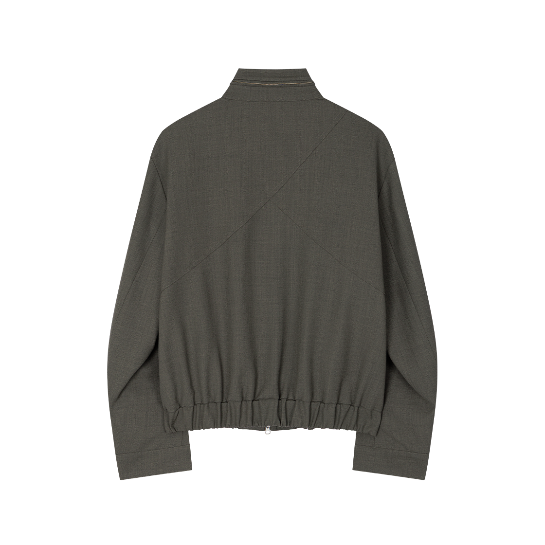웨이비니스 스테이트먼트 집 울 재킷 카키(Waviness Statement Zip Wool Jacket Khaki) - 2