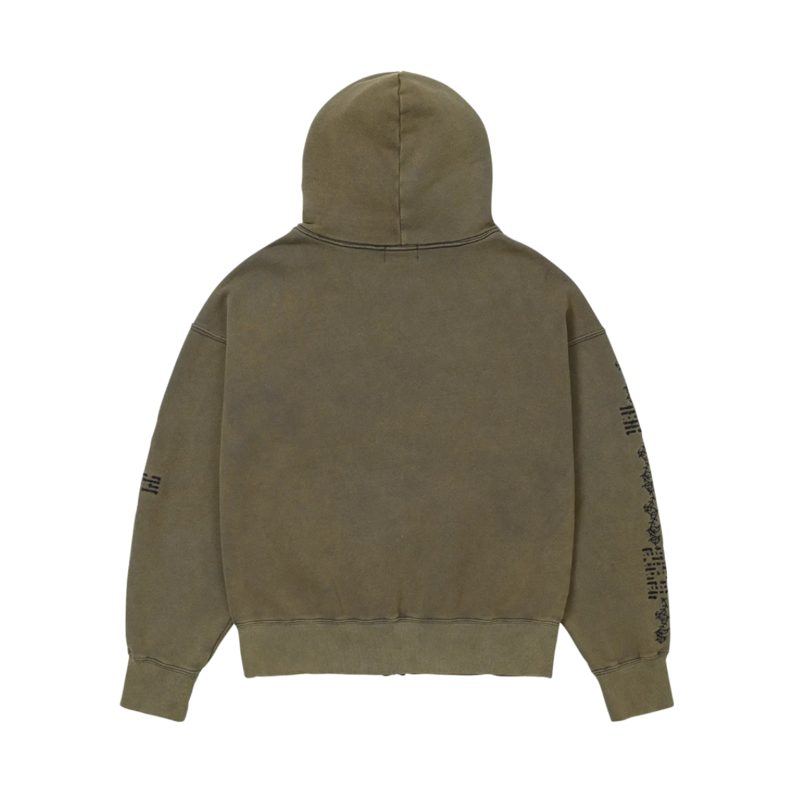 웰빙익스프레스 메시지 후디 집업 애쉬카키(WELLBEING EXPRESS Message Hoodie Zip Up Ash Khaki) - 2