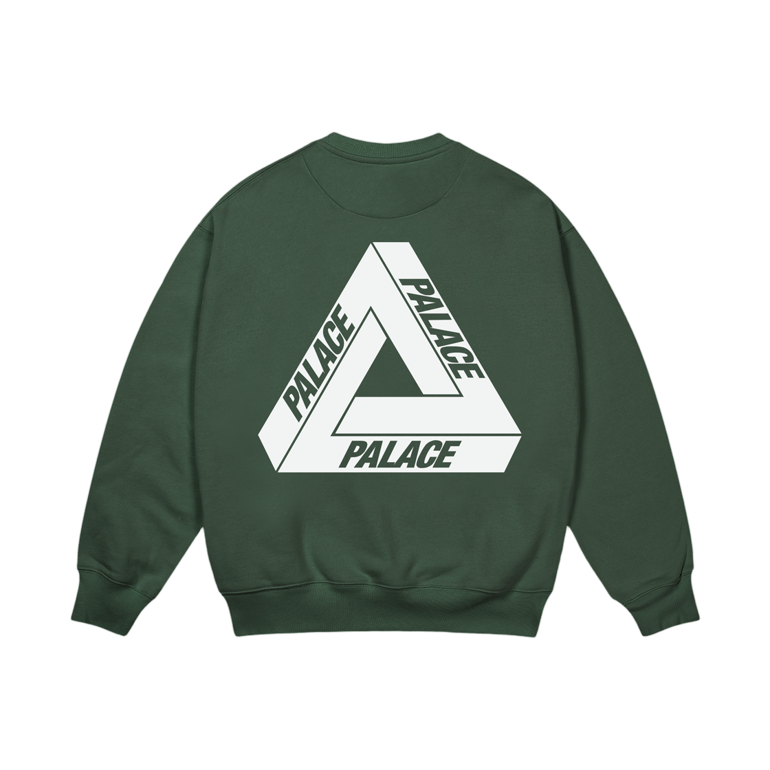 - Palace Tri-Ferg Crew Racey Green - 26FW