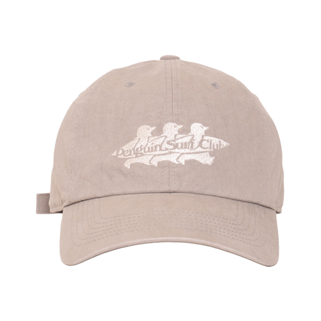 26FW0313 BIGWAVE COLLECTIVE Penguin Surf Club Washed Ball Cap Gray