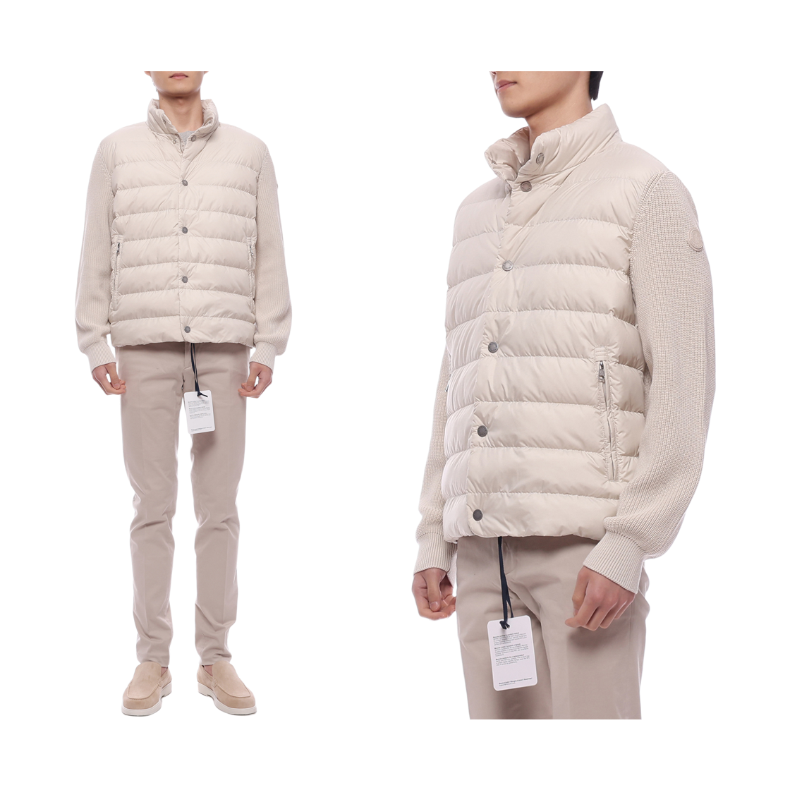 [15% 쿠폰] 몽클레르 패딩 코튼 점퍼 화이트 아이보리 - 25SS([15% 쿠폰] Moncler Padded Cotton Jumper White Ivory - 25SS) - 2