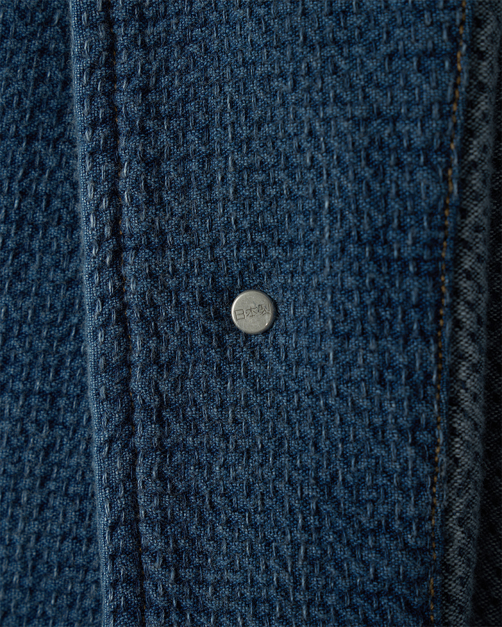 선데이세레머니 재패니즈 사시코 데님 커버올 자켓 - 미드 블루(Sunday Ceremony Japanese Sashiko Denim Coverall Jacket - Mid Blue) - 5