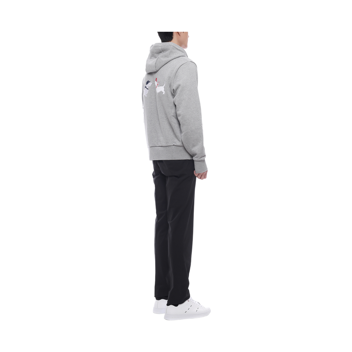 [15% 쿠폰] 톰브라운 헥터 자수 후드 라이트 그레이([15% 쿠폰] Thom Browne Hector Embroidered Hoodie Light Grey) - 6