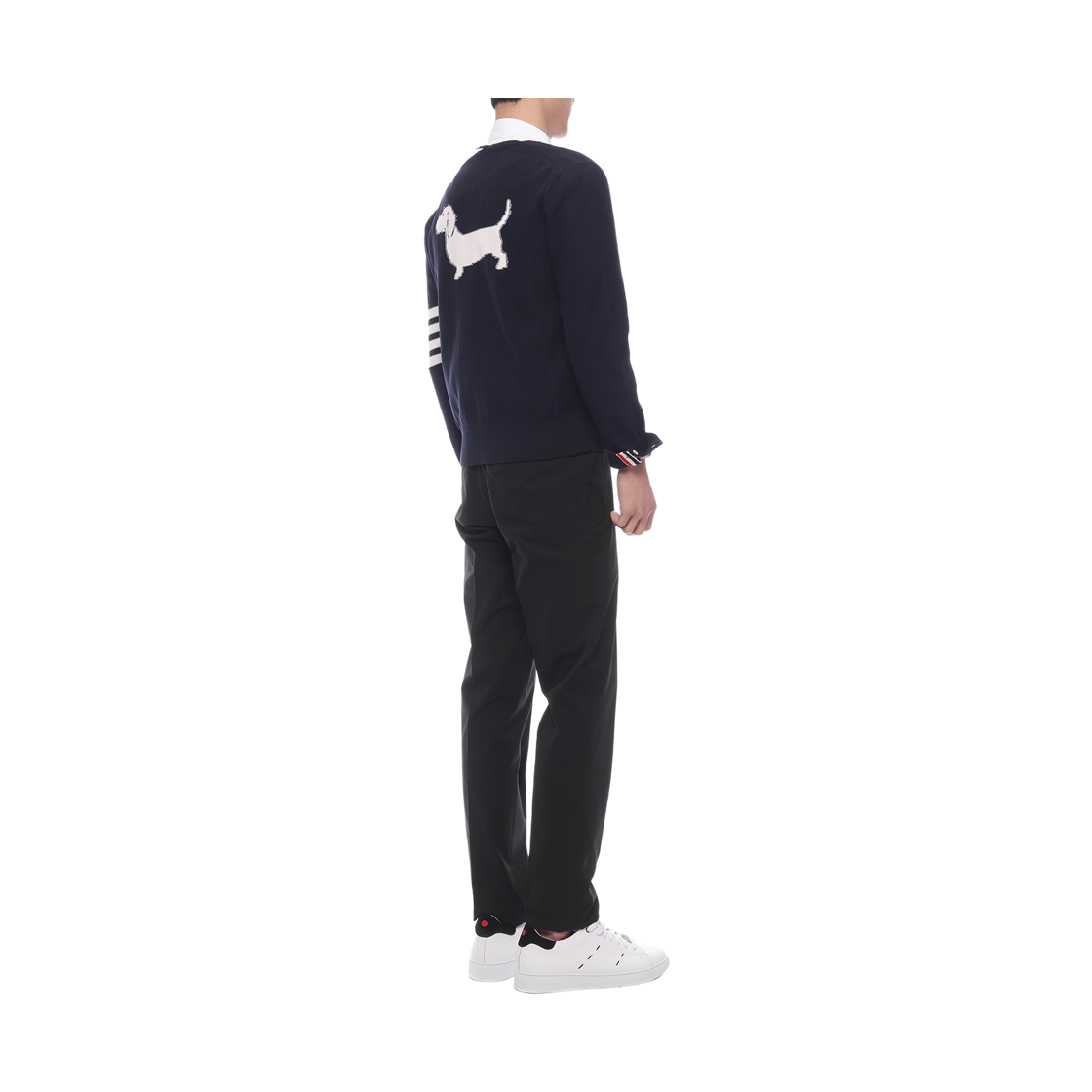 [15% 쿠폰] 톰브라운 코튼 사선 릴렉스드 핏 헥터 브이넥 가디건 블루([15% 쿠폰] Thom Browne Cotton 4-Bar Relaxed Fit Hector V-Neck Cardigan Blue) - 6