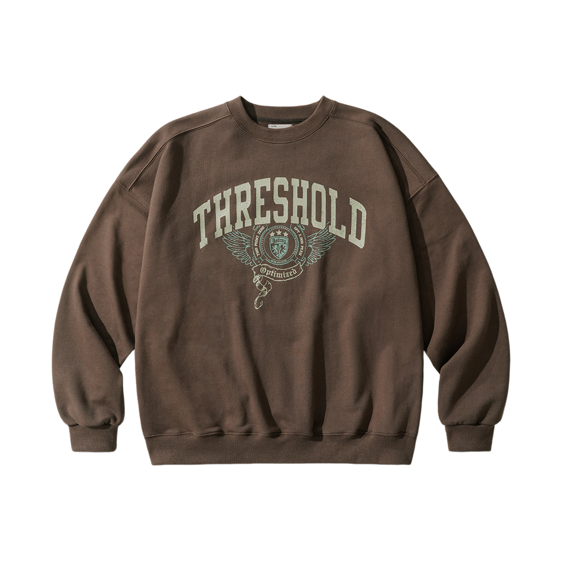 JIMT6972_brown_29 EZKATON Wings Heavy Cotton Sweatshirt Brown JIMT6972
