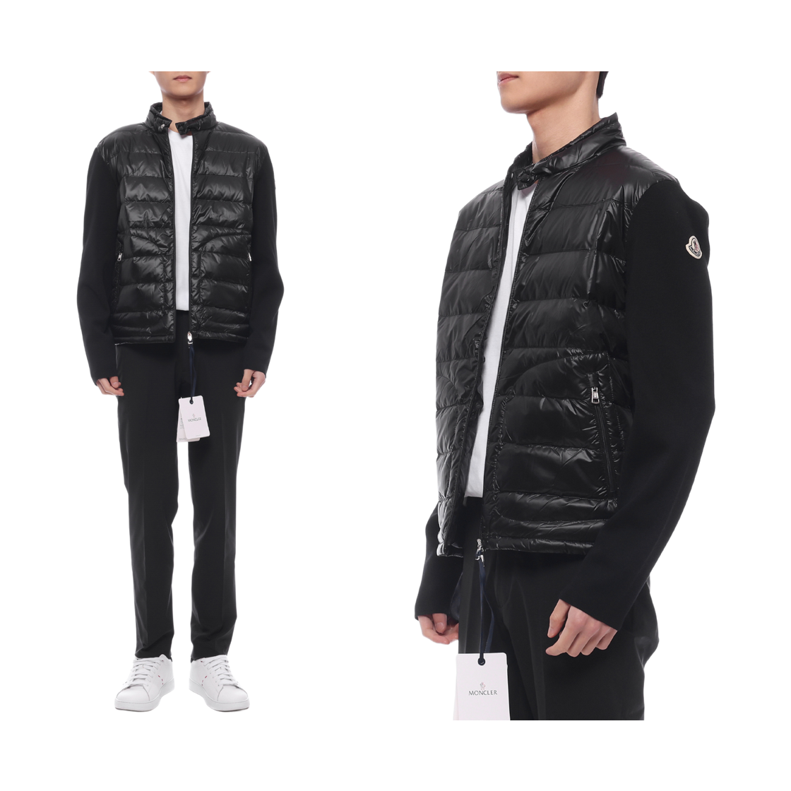 [15% 쿠폰] 몽클레어 패딩 울 집업 가디건 블랙 - 25SS([15% 쿠폰] Moncler Padded Wool Zip Up Cardigan Black - 25SS) - 2