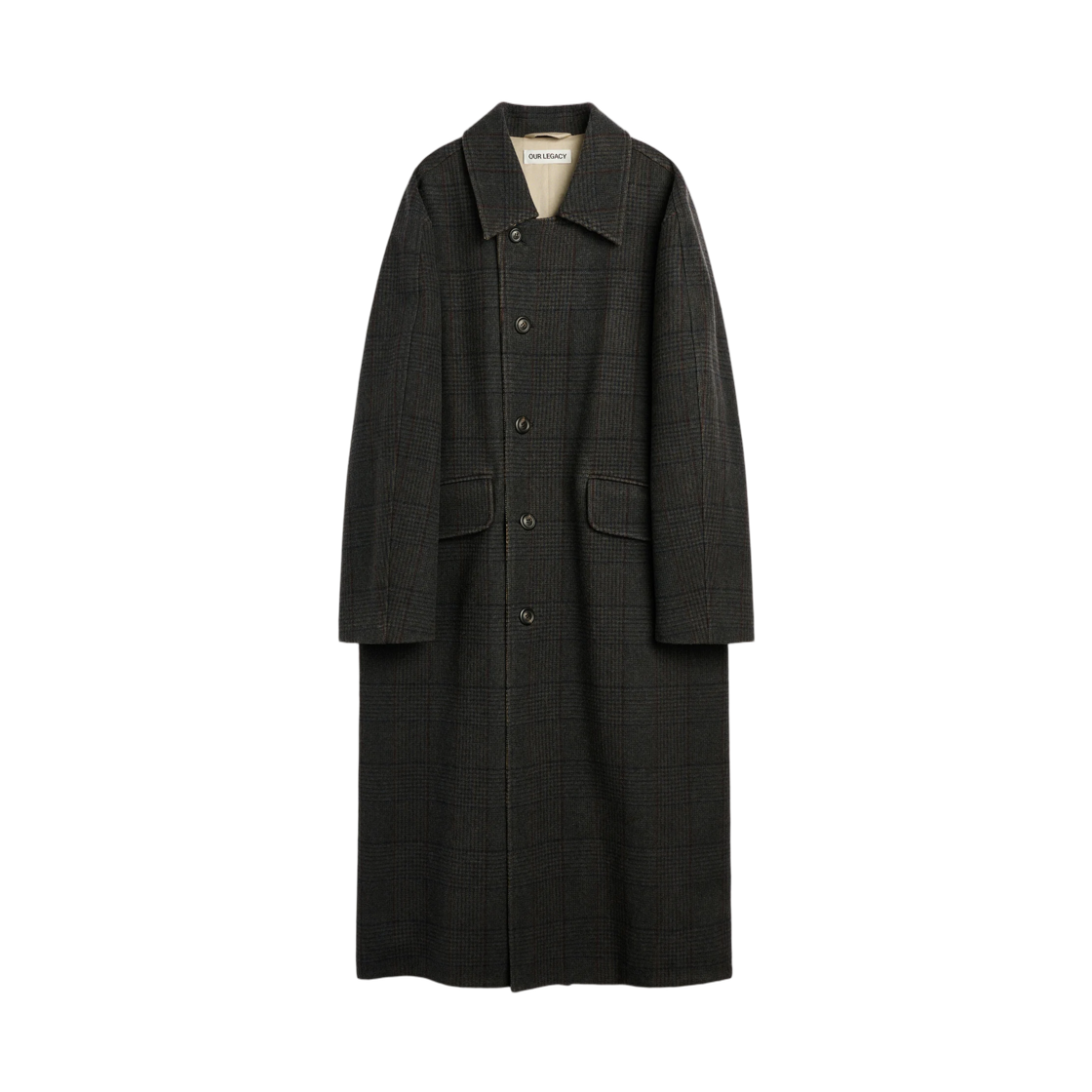 M4251CBC Our Legacy Collapse Carcoat Bishop Check Tempered Wool