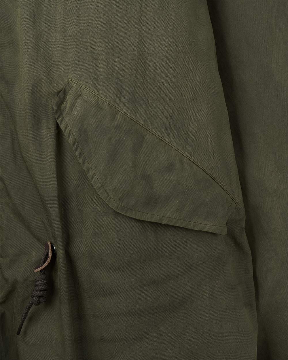 선데이세레머니 왁스 M-48 라이너 피쉬테일 파카 - 카키(Sunday Ceremony Waxed M-48 Liner Fishtail Parka - Khaki) - 5