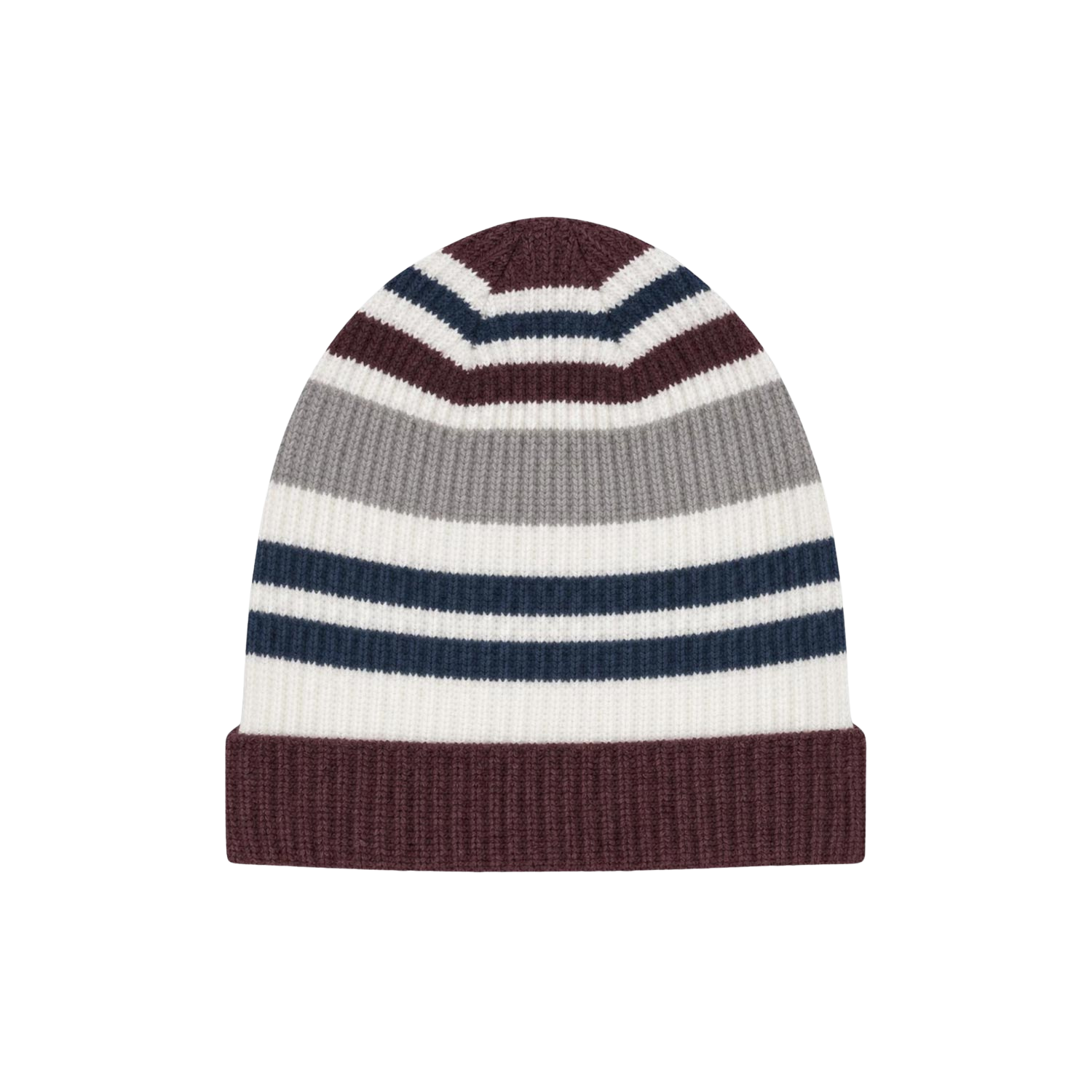 사파리스팟 스트라이프 롱 비니 버건디/네이비(Safarispot Stripe Long Beanie Burgundy/Navy) - 1