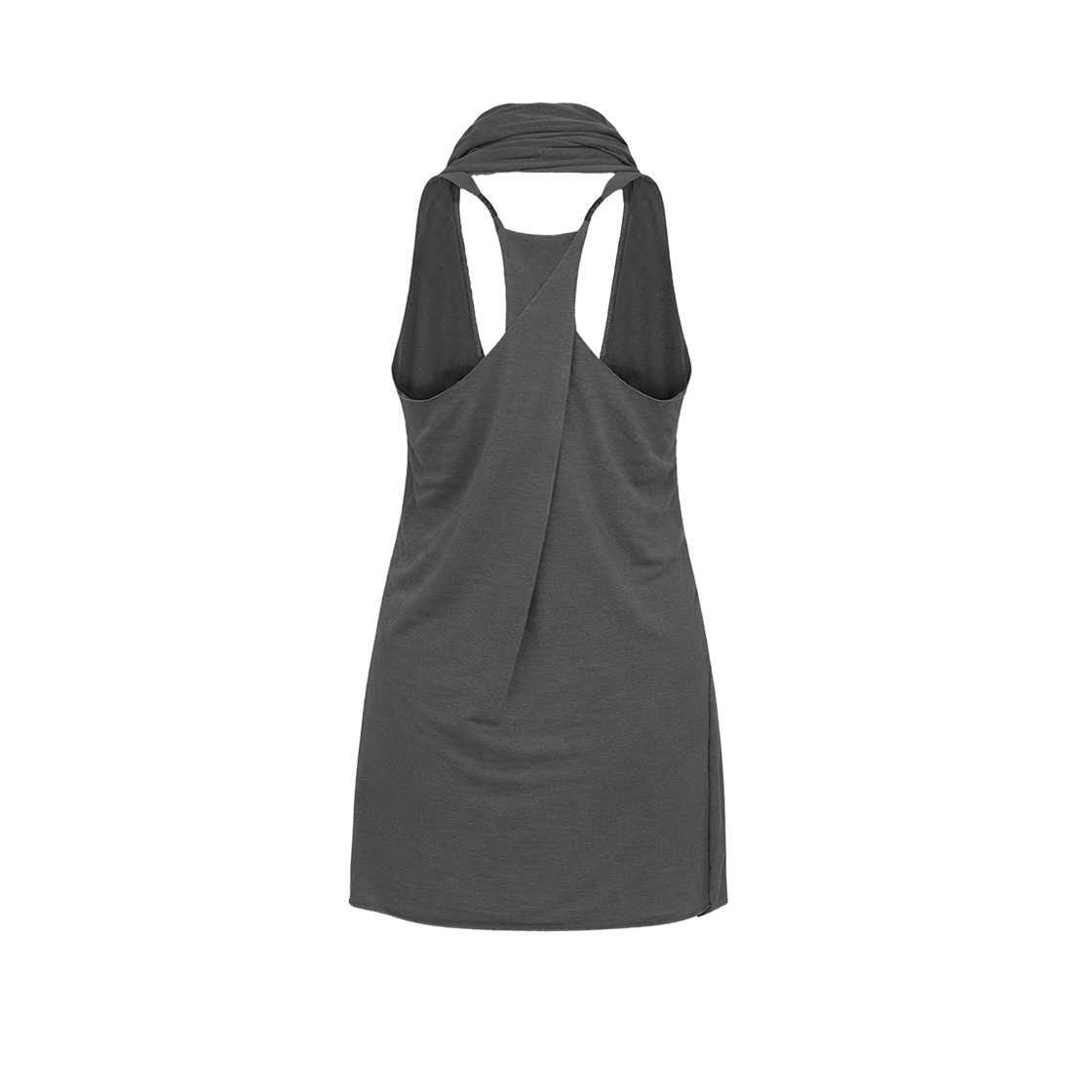 본네 스카프 미니 드레스 차콜(Bonnae scarf mini dress Charcoal) - 2