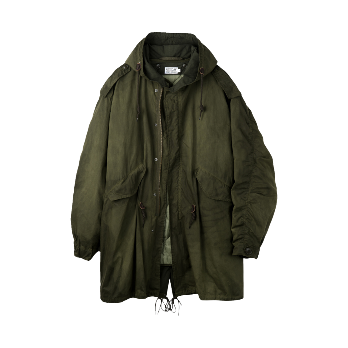 SC-2650 Sunday Ceremony Waxed M-48 Liner Fishtail Parka - Khaki