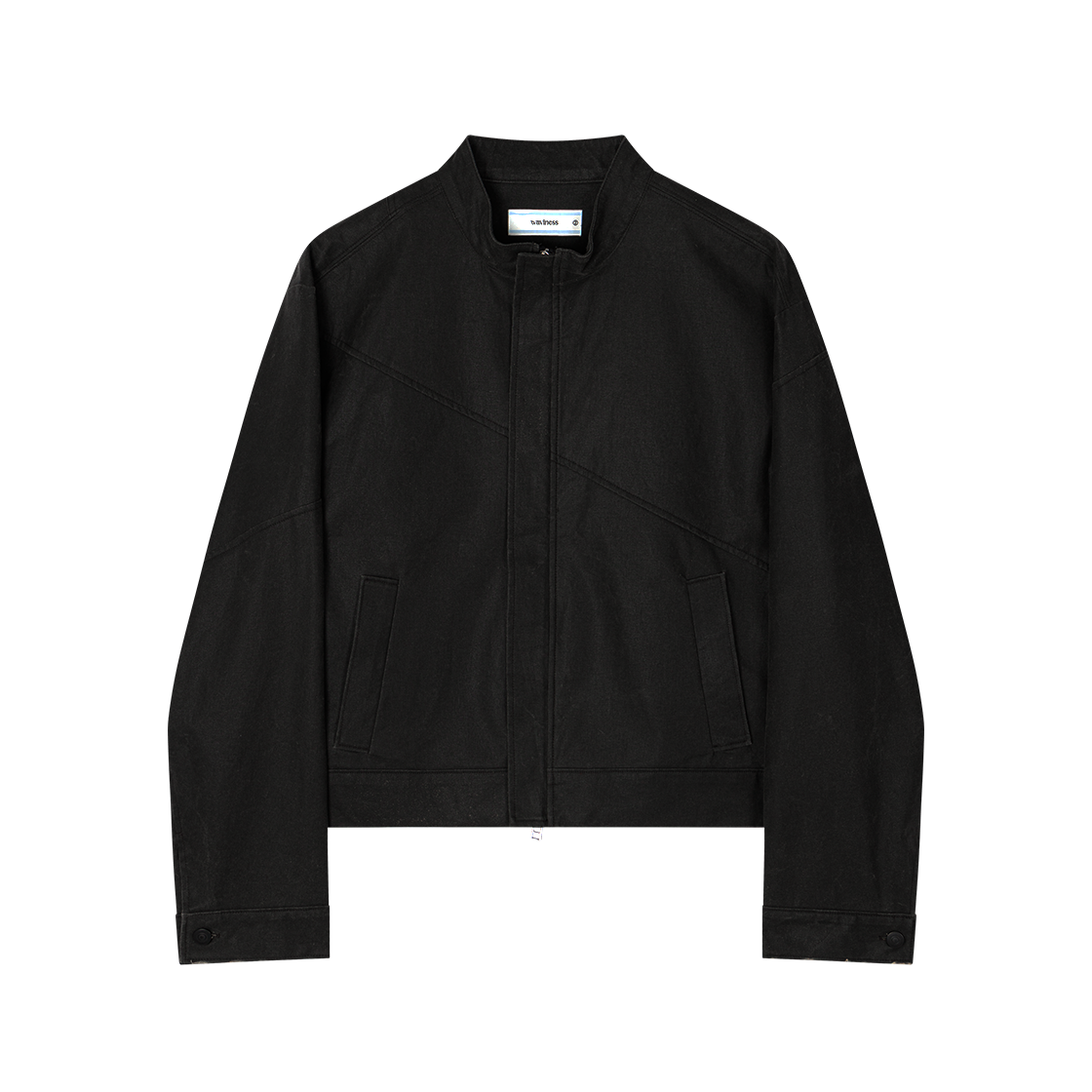 WVNS26313 Waviness Coated Incision Jacket Black
