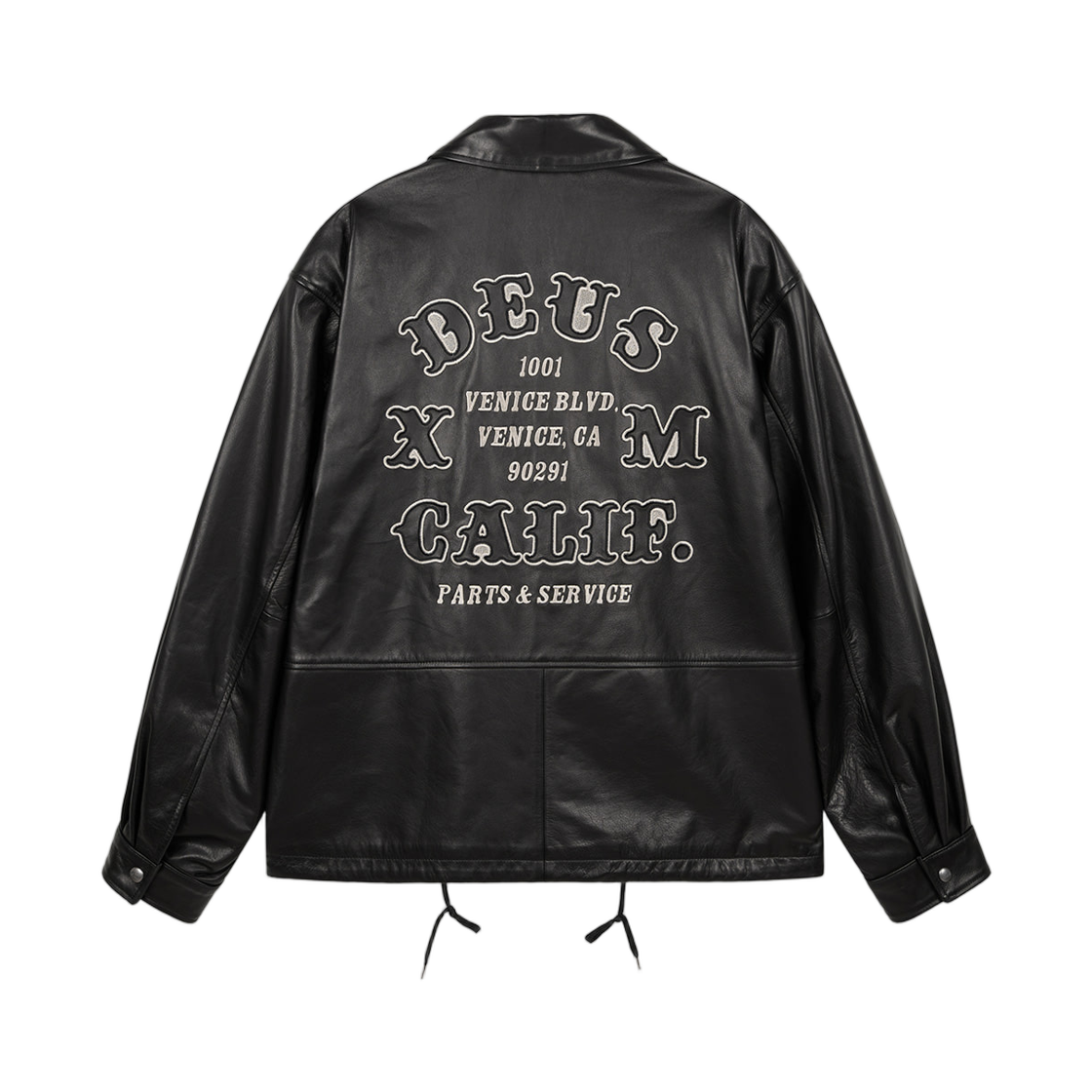 - Deus Ex Machina Quick Strike Leather Coach Jacket Black