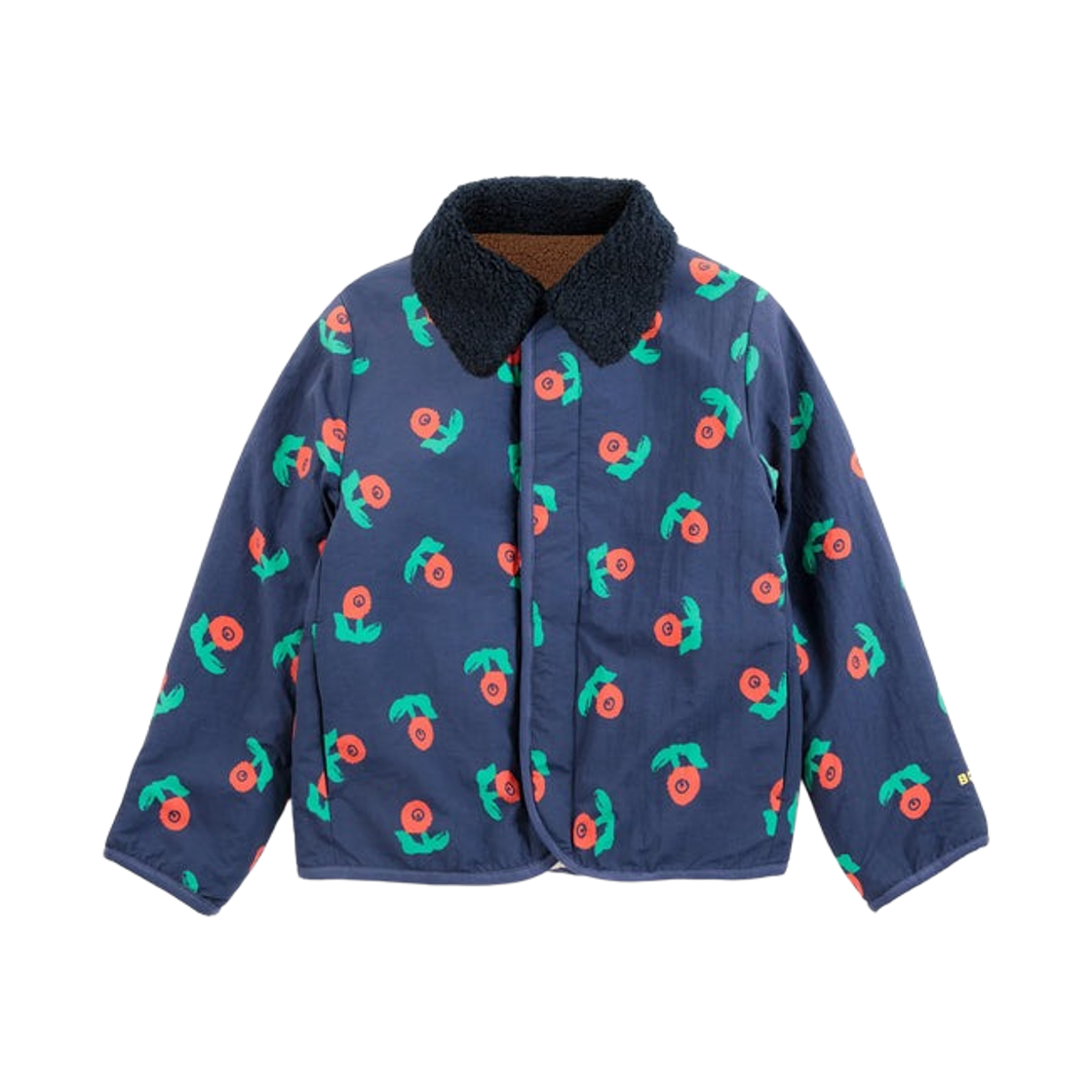 (키즈) 보보쇼즈 스탬프 블룸 올 오버 리버시블 자켓 네이비 블루((Kids) Bobo Choses Stamp Bloom All Over Reversible Jacket Navy Blue) - 2