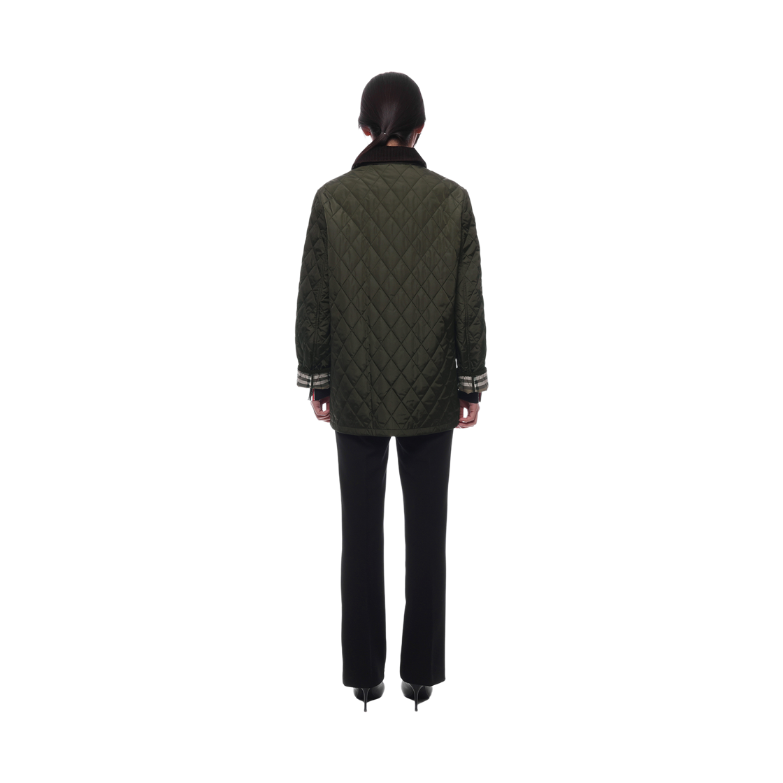 [15% 쿠폰] (W) 버버리 브로드웨이 퀼팅 반 자켓 카키([15% 쿠폰] (W) Burberry Broadway Quilted Barn Jacket Khaki) - 5
