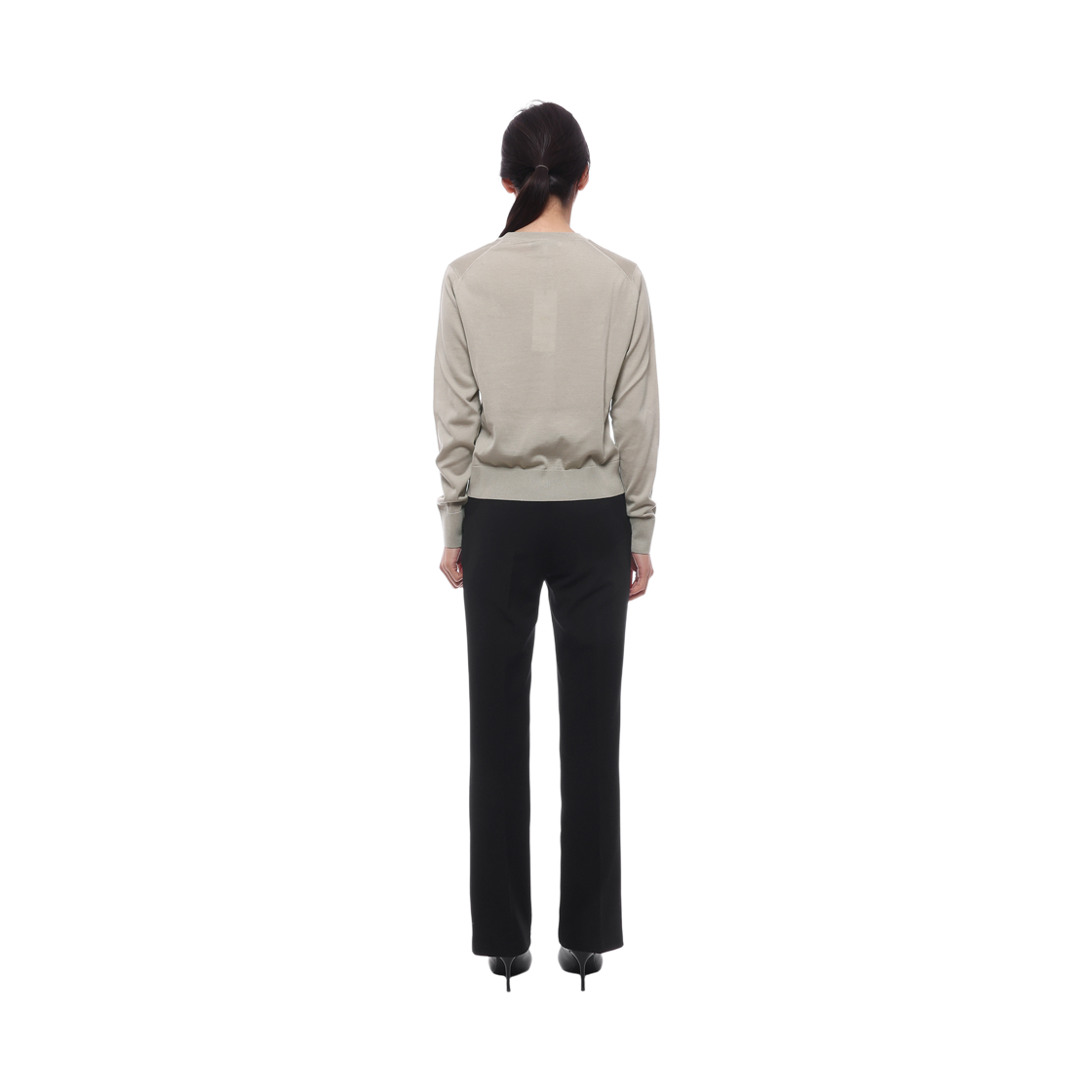 [15% 쿠폰] (W) 메종 키츠네 베이비 폭스 파인 메리노 레귤러 가디건 티 리프([15% 쿠폰] (W) Maison Kitsune Baby Fox Fine Merino Regular Cardigan Tea Leaf) - 5