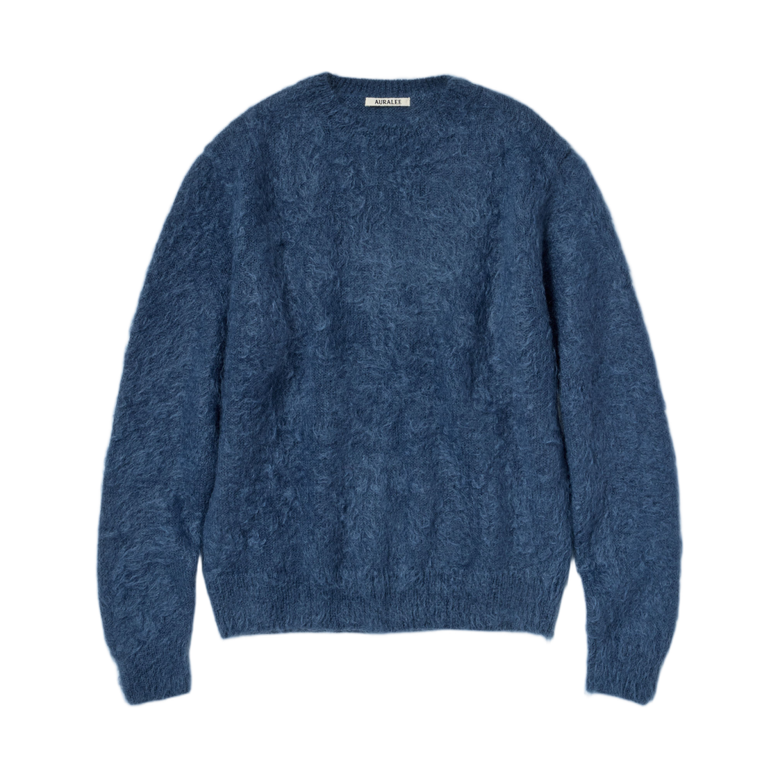 A26AP02KM Auralee Brushed Super Kid Mohair Knit P/O Light Navy