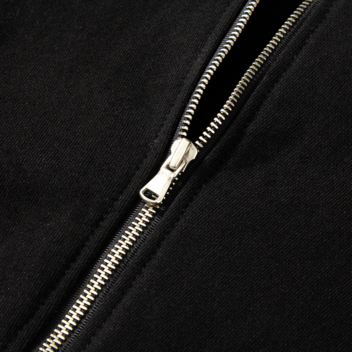 톤슬 복면 절개 집업 후드 티셔츠 블랙(TONSIL Balaclava Cutout Zip-Up Hoodie Black) - 3