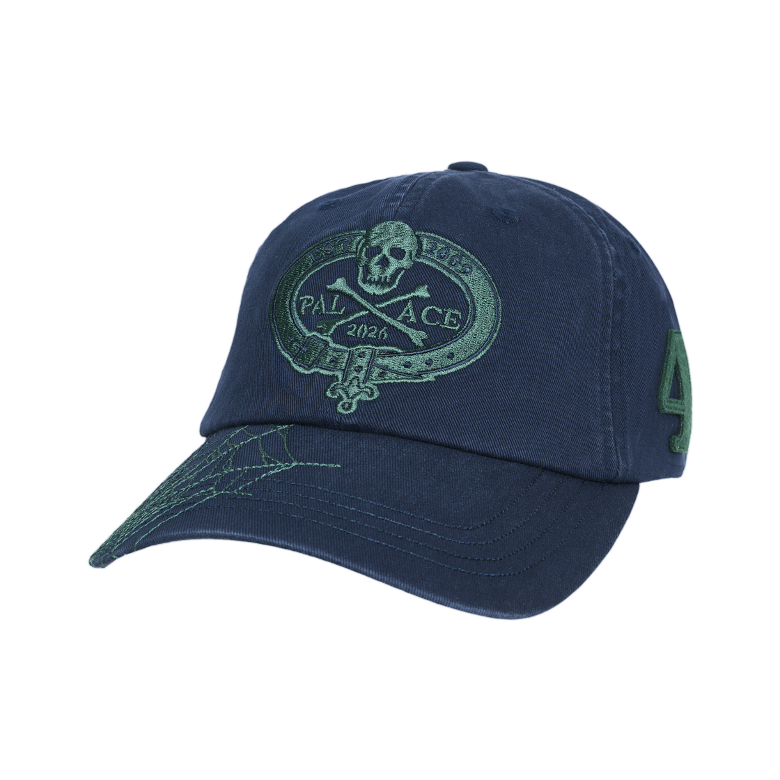 - Palace Skull Crest 6-Panel Navy - 26FW
