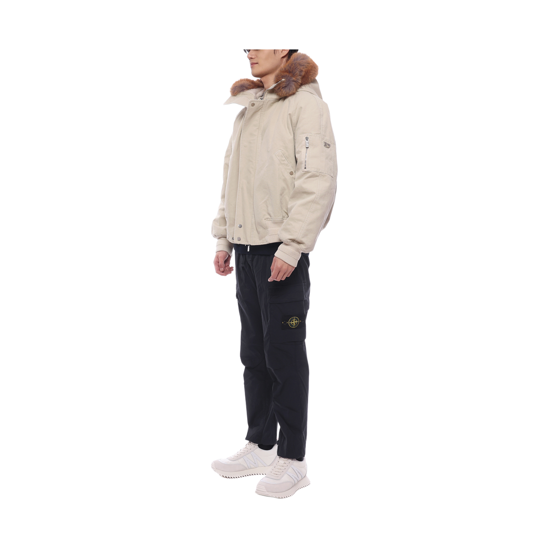 [15% 쿠폰] 버버리 포우 퍼 트리밍 코튼 봄버 자켓 크림([15% 쿠폰] Burberry Faux Fur Trim Cotton Bomber Jacket Cream) - 4
