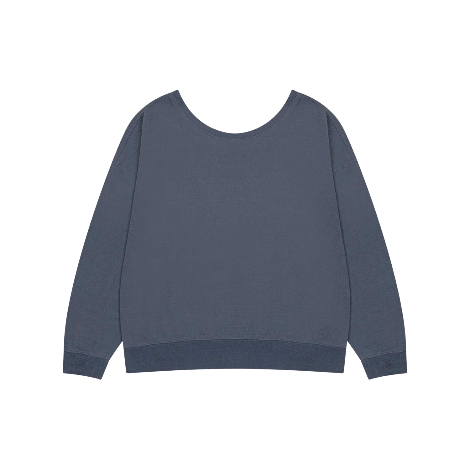 사파리스핏 피그먼트 오프숄더 스웻셔츠 네이비(Safarispot Pigment Off Shoulder Sweat Shirt Navy) - 2