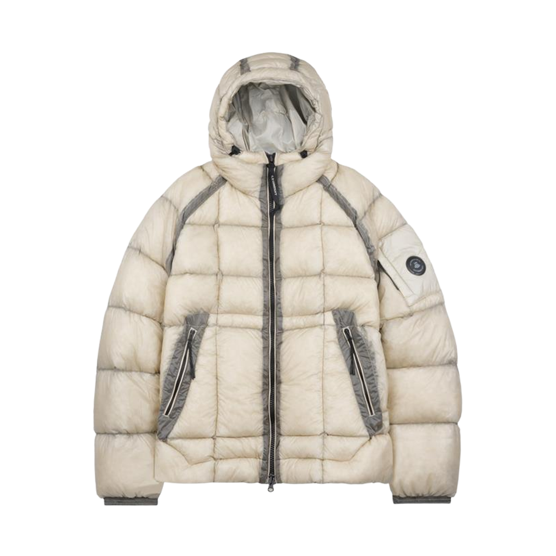 21CMOW702A 110416A 120 [15% 쿠폰] C.P. Company D.D. Shell Hooded Puffer Jacket Silver Birch