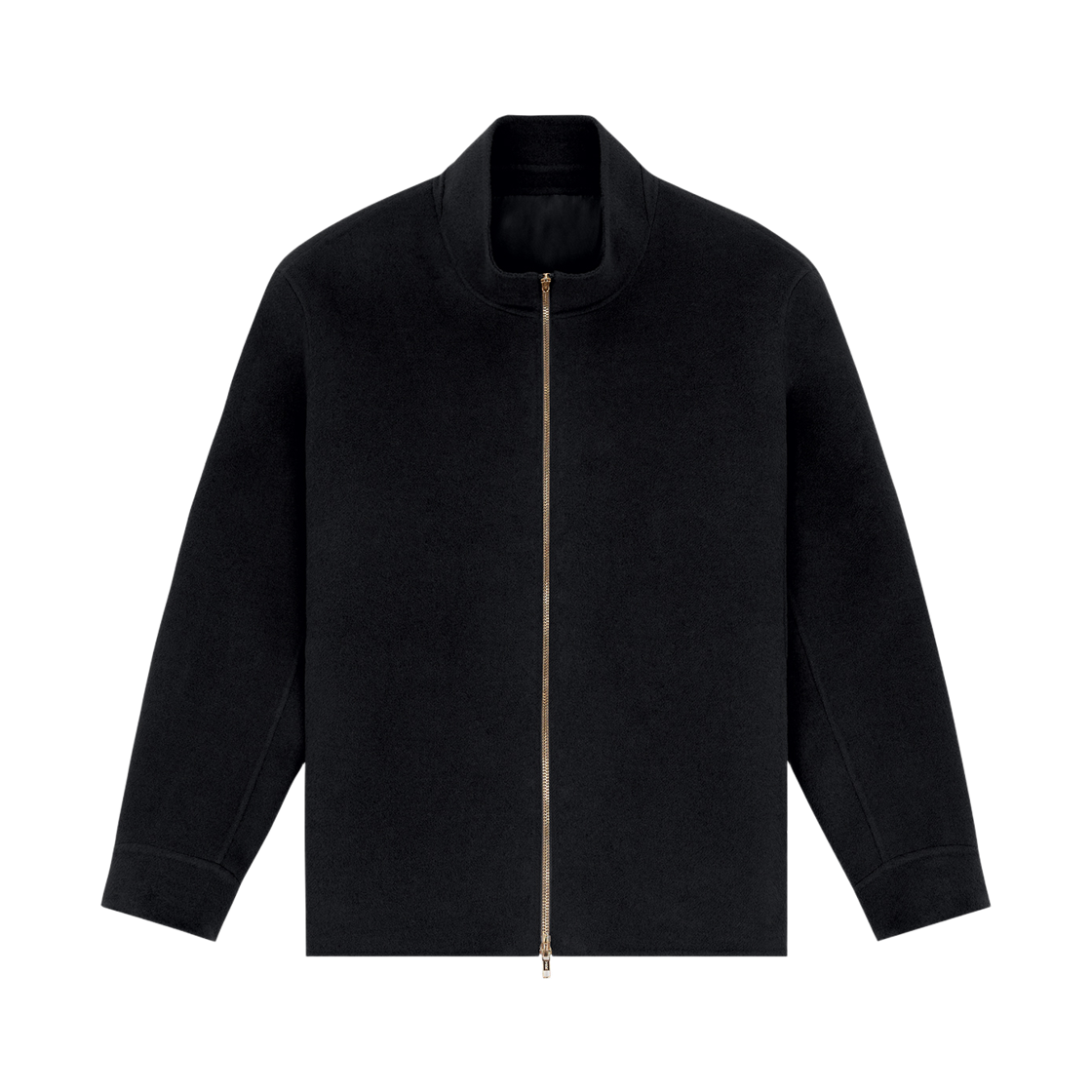 0026FROM021 STRANGER Relaxed Fit Wool Handmade Zip Jacket  Black