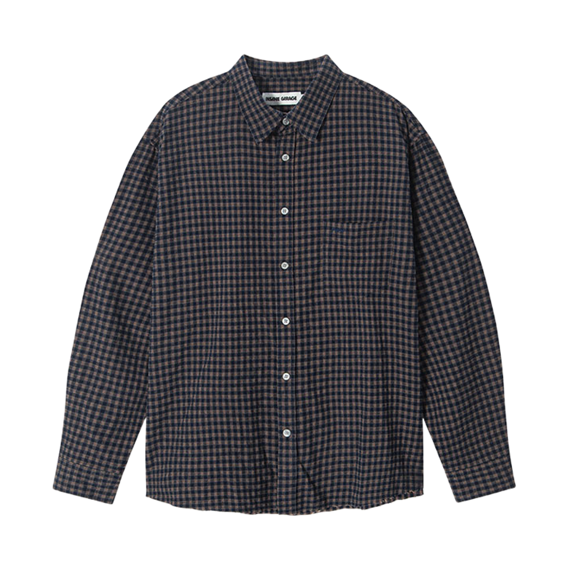 인세인개러지 워시드 체크 셔츠_네이비(INSANE GARAGE Washed Check Shirt_Navy)