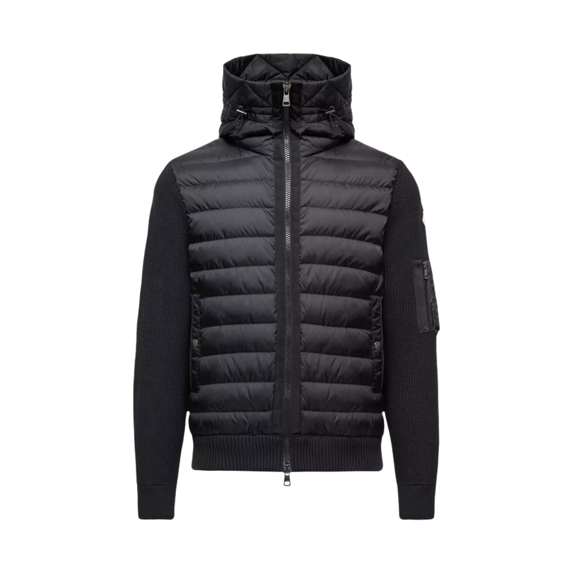 L2-091-9B50800-A9340-999 Moncler Padded Zip Up Cardigan Black - 26FW