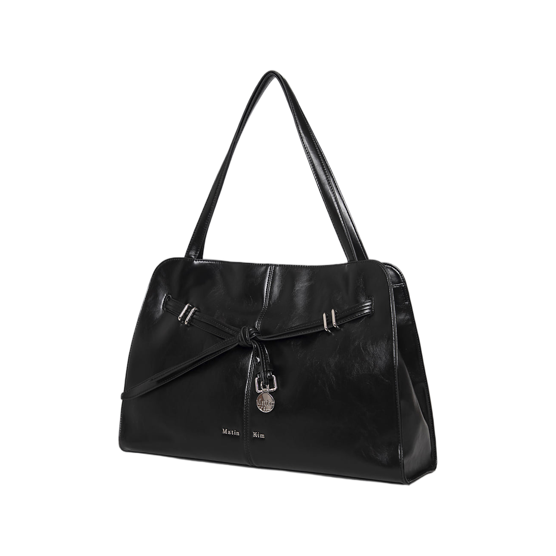마뗑킴 드롭 테일 멜로우 빅 숄더백 블랙(Matin Kim Drop Tail Mellow Big Shoulder Bag In Black) - 2