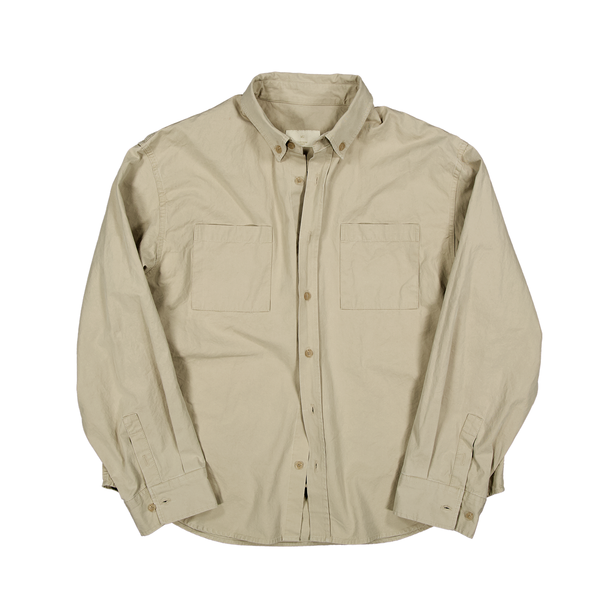 언더마이카 무.216 클래식 로고 스톤 워시드 셔츠 베이지(Undermycar Mu.216 Classic Logo Stone Washed Shirt Beige)