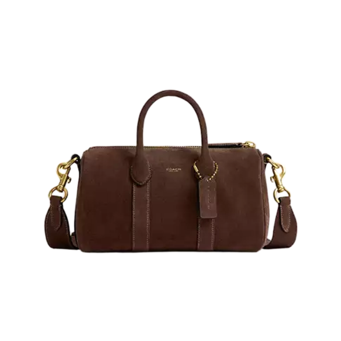 CFA51-Z5C Coach Compass Bag 25 Dark Chocolate Suede