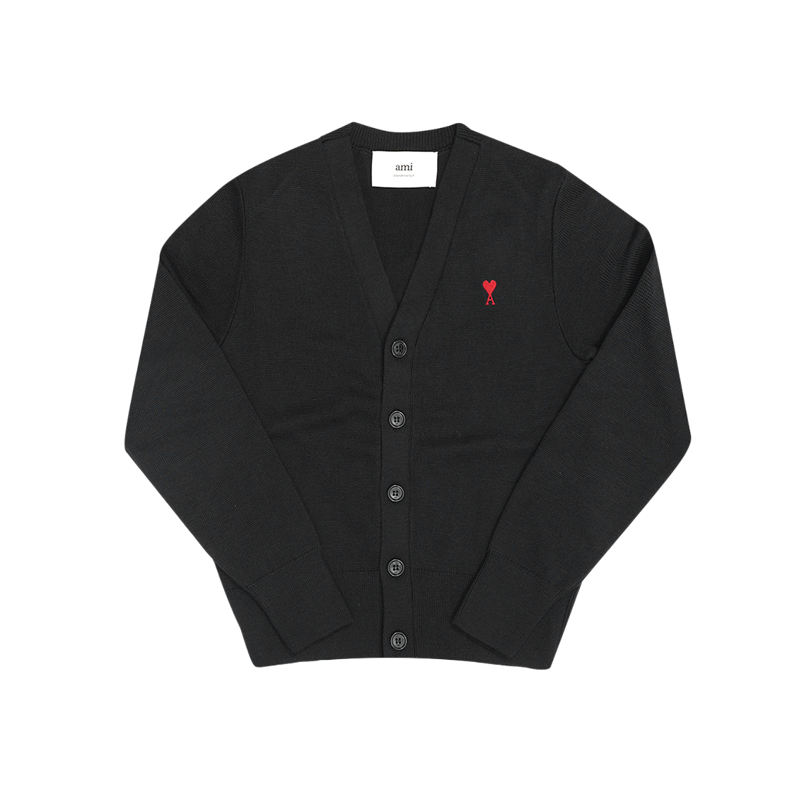 FKC374 001 009 [15% 쿠폰] (W) Ami de Coeur Wool Slim Fit Cardigan Black Red