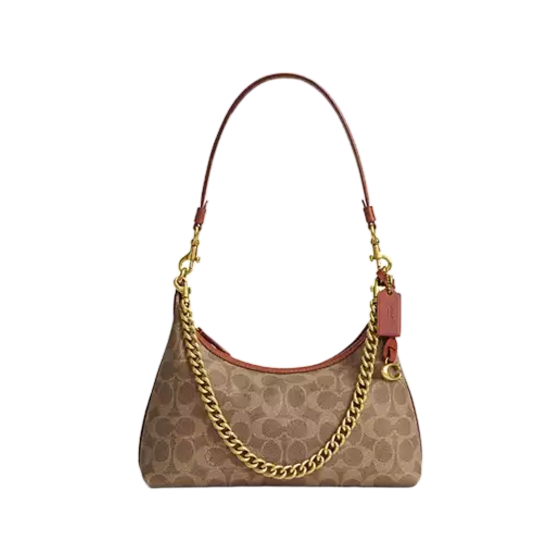 CFQ68-B4XHG Coach Juliet Shoulder Bag 25 in Signature Upcrafted Leather Brass Tan Caramel