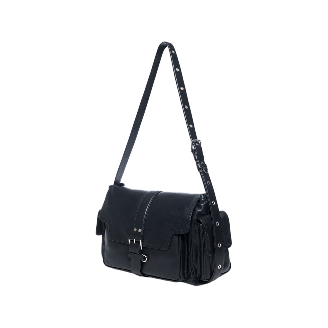 마뗑킴 듀얼 포켓 메신저 백 블랙(Matin Kim Dual Pocket Messenger Bag In Black) - 2