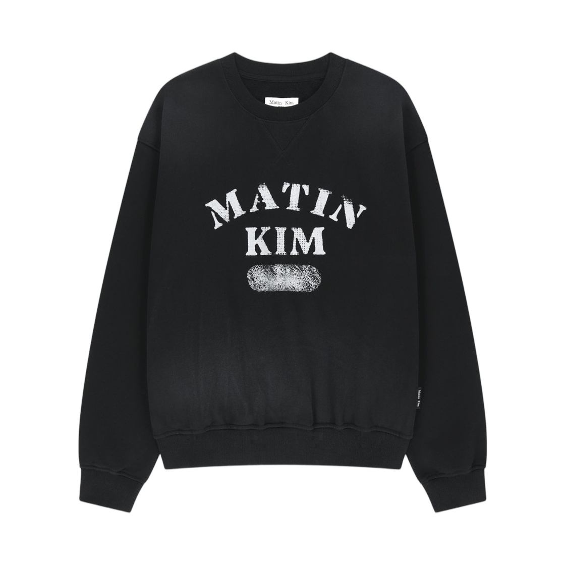 MK2677MT301UBB Matin Kim Vintage Spray Logo Sweatshirt In Black