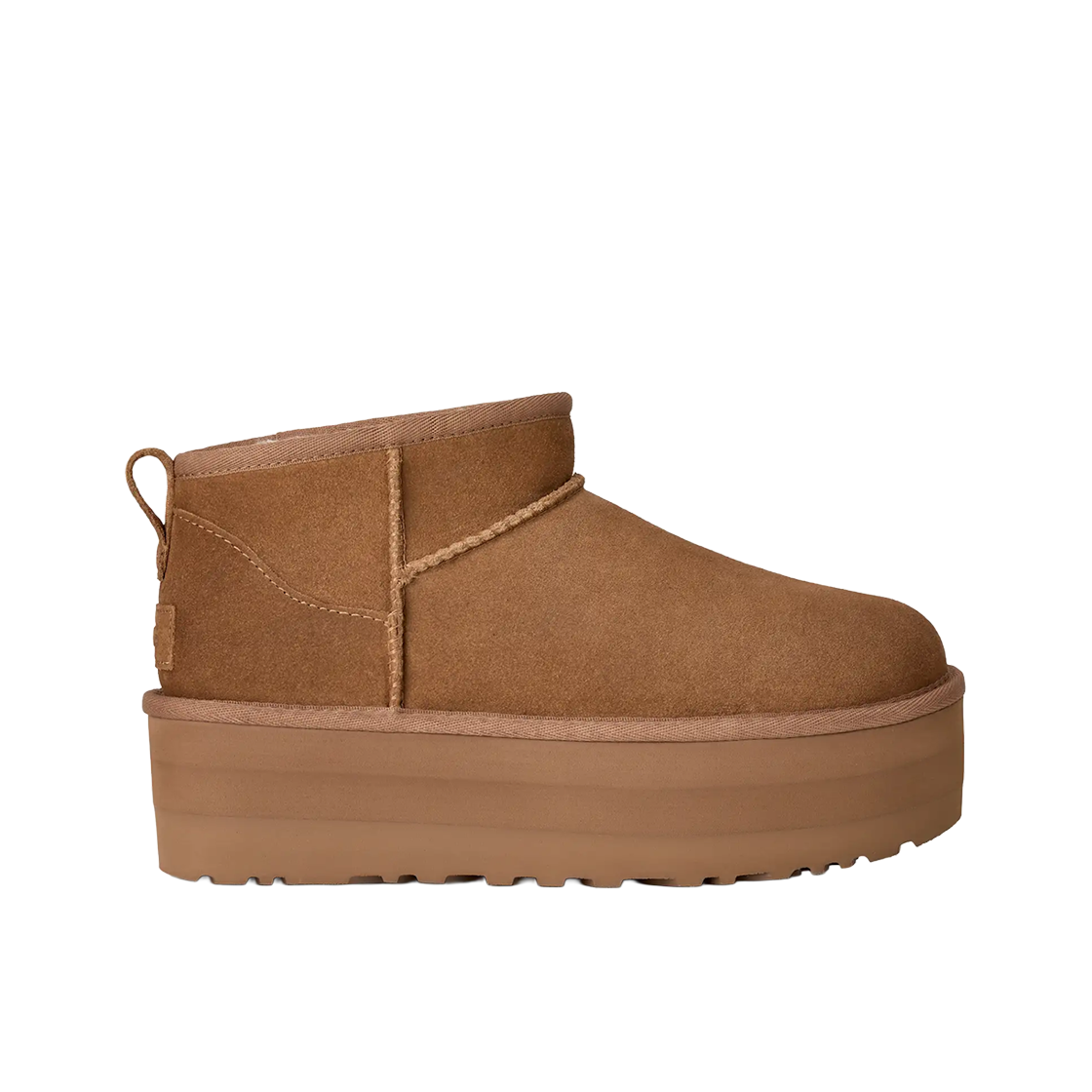 1135092-CHE (W) UGG Classic Ultra Mini Platform Boots Chestnut
