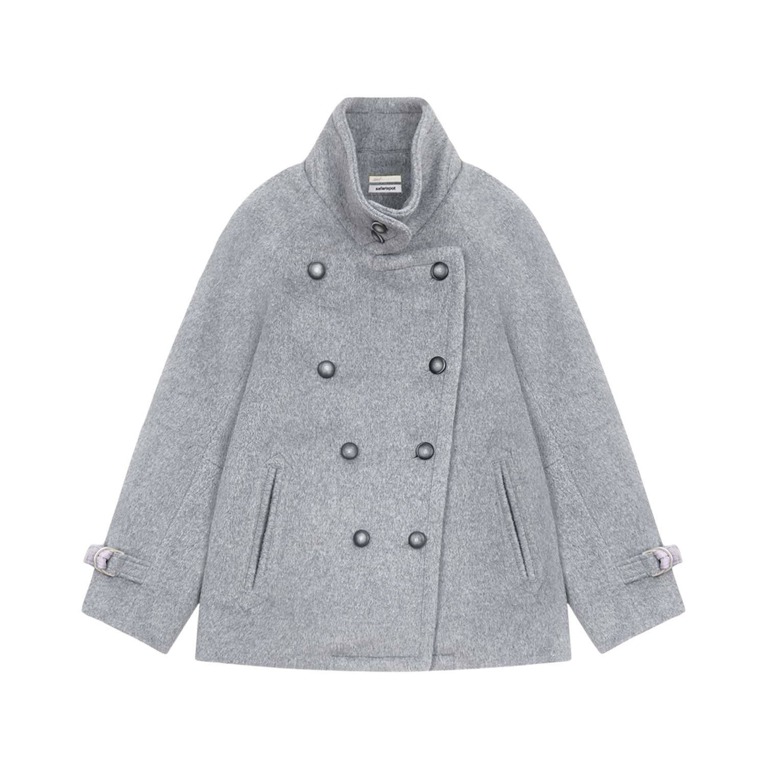 사파리스팟 라운드 카라 피코트 그레이(Safarispot Round Collar Pea Coat Gray) - 3