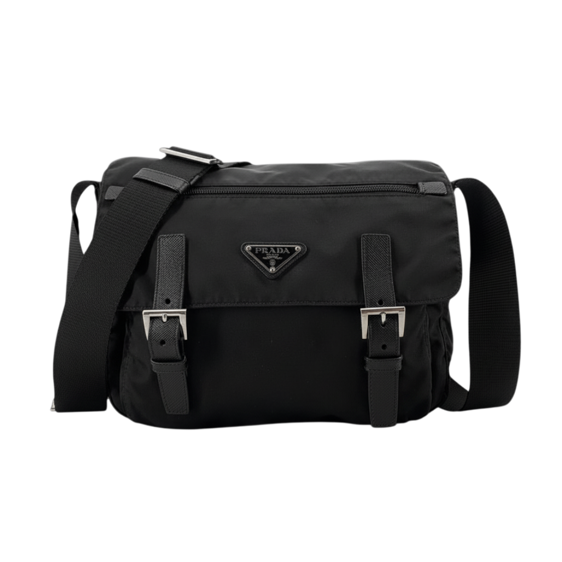 IT38W9PR9RD5 Prada ReNylon Triangle Logo Messenger Bag