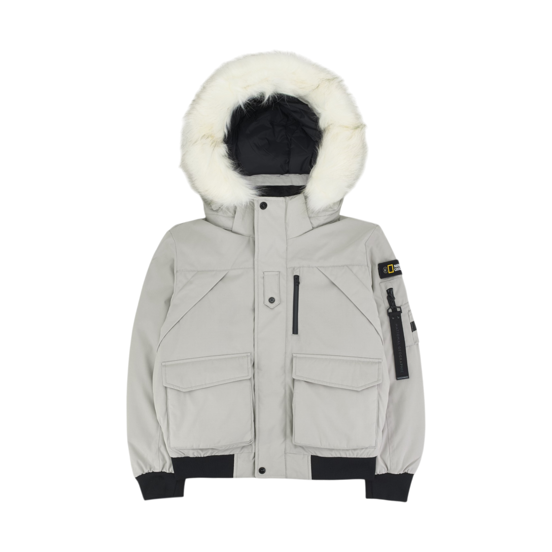 N234WDW930/N234WDW030 (W) National Geographic Taruga Fur Trim Hood Down Jumper Beige