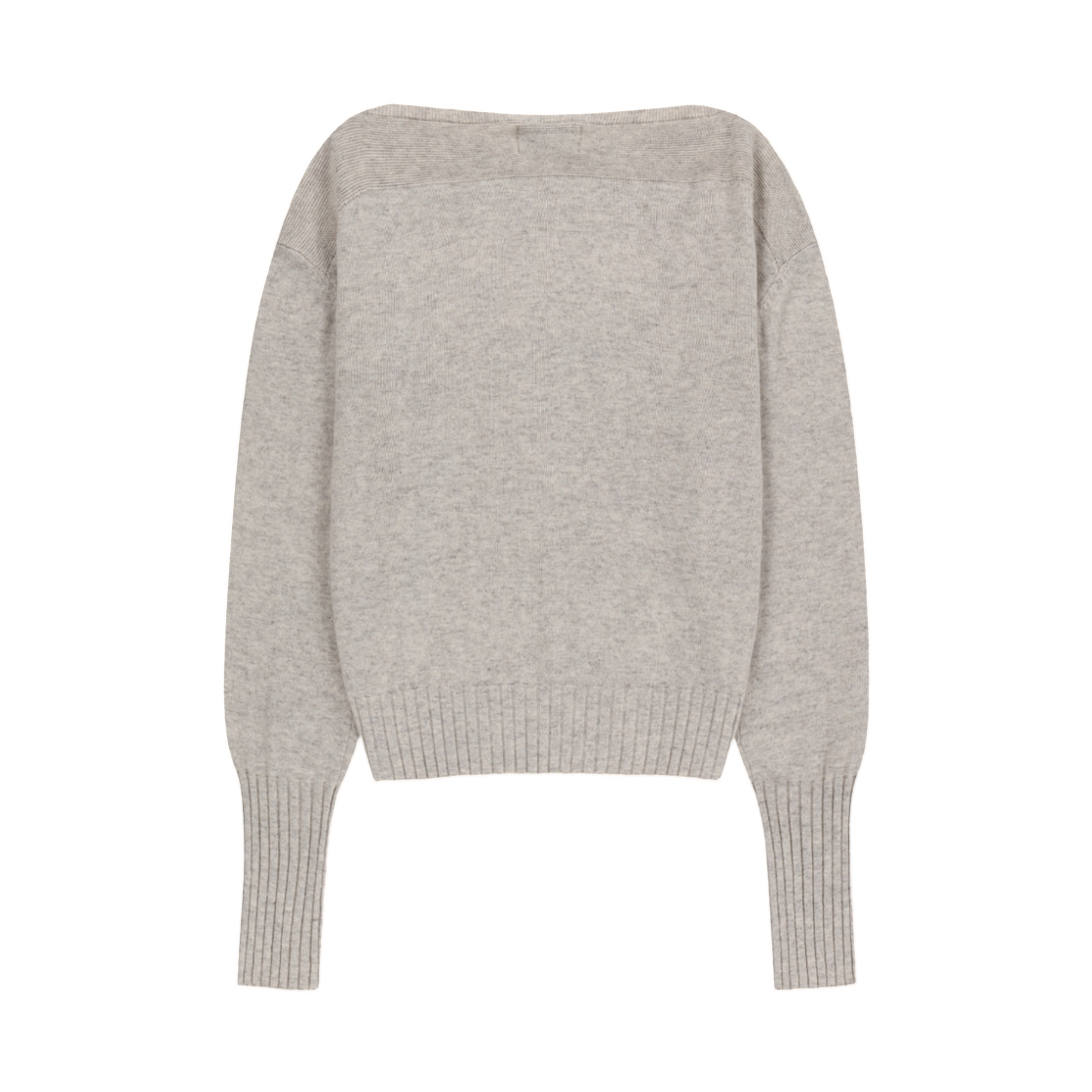 (W) 마뗑킴 보트넥 볼륨 슬리브 니트 풀오버 라이트 베이지((W) Matin Kim Boat Neck Volume Sleeve Knit Pullover In Light Beige) - 2