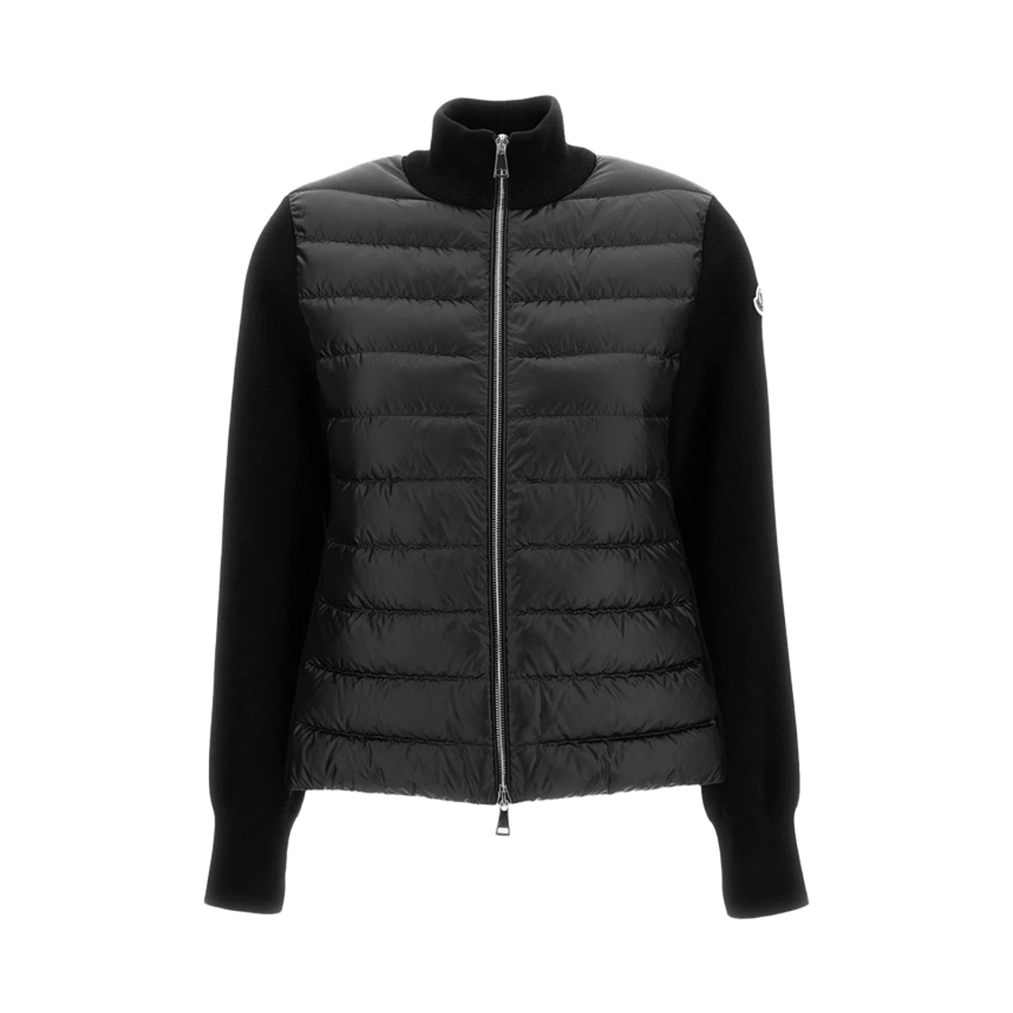 9B000 31 M1131 999 [15% 쿠폰] Moncler Logo Patch Knit Mix Down Jacket Black - 26SS