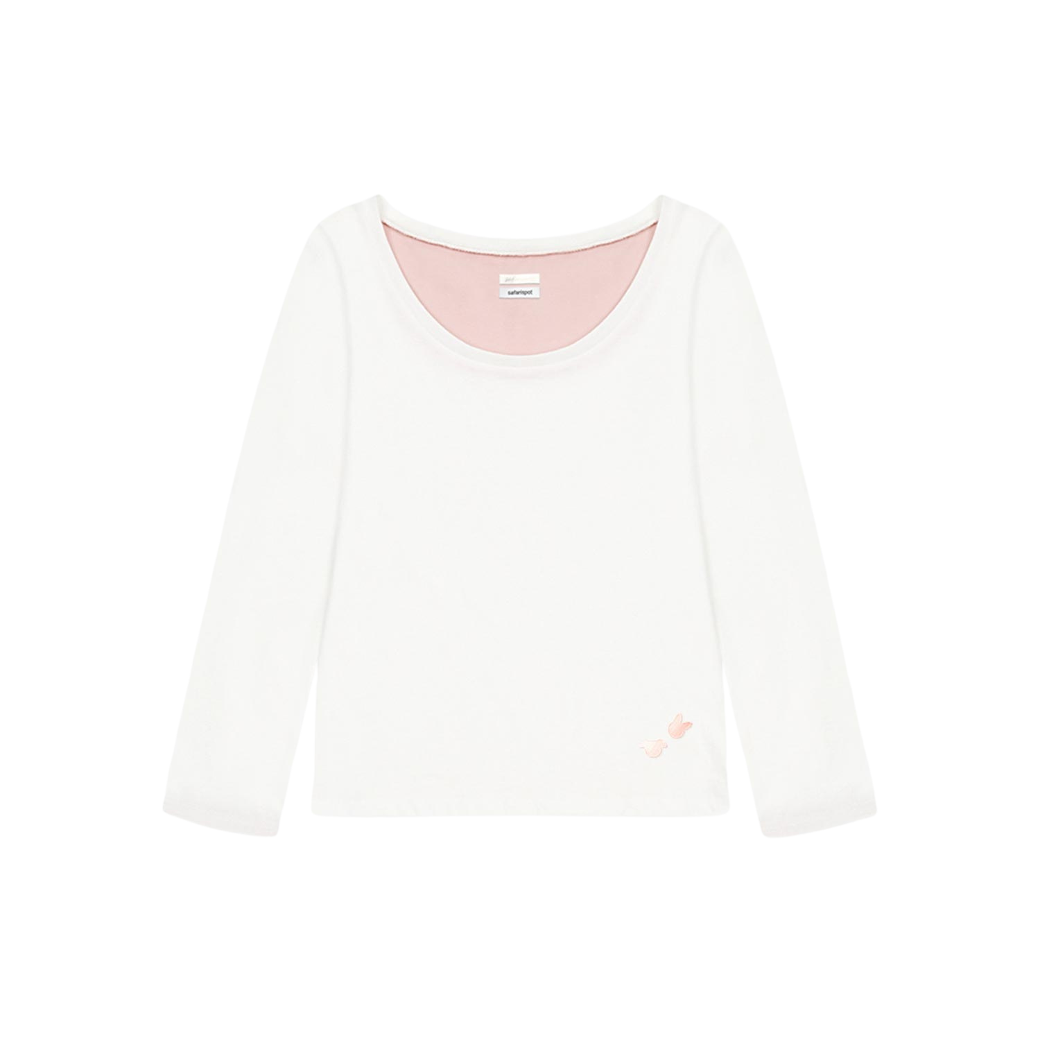 사파리스팟 투 톤 롱슬리브 화이트/핑크(Safarispot Two Tone Long Sleeve White/Pink) - 1