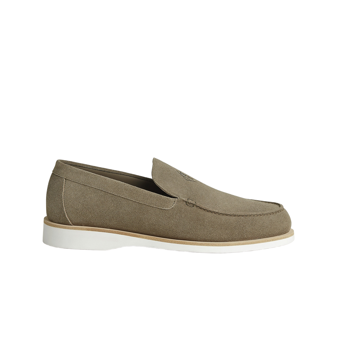 H252964ZAX3 Hermes Low Loafer Suede Calfskin & Etoupe