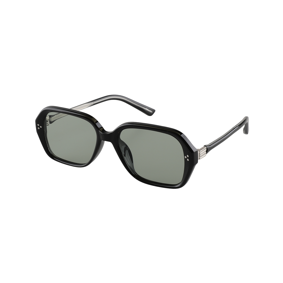 RACAS C2 2DITOR CAS Tinted Fashion Square Horn-Rim Oversized UV Protection Sun Glass C2 Green Tint